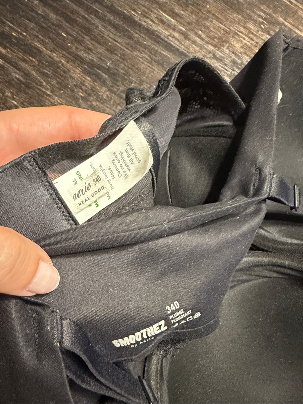 2 Aerie bras - black, push up padded, 34d, underwire - Picture 3 of 3
